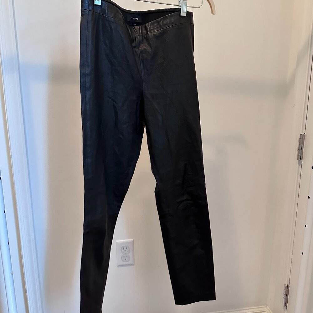 Leather Leggings Theory - Midrise Size 10 Black